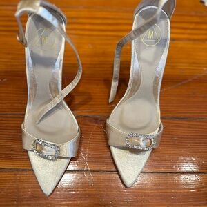 Missguided Gold Strappy Heels